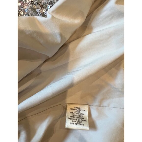 Ronny Kobo Lauper cutout sequin Dress in Silver size M - Picture 8 of 9